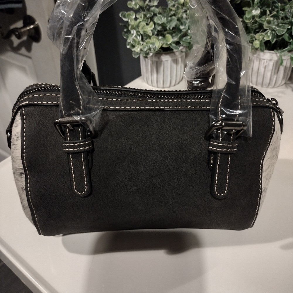 Wrangler Cowhide Pattern Satchel - Picture 2 of 2
